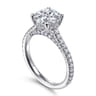 Charleston - 14K White Gold Round Diamond Engagement Ring - 0.55 ct