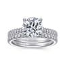 Charleston - 14K White Gold Round Diamond Engagement Ring - 0.55 ct