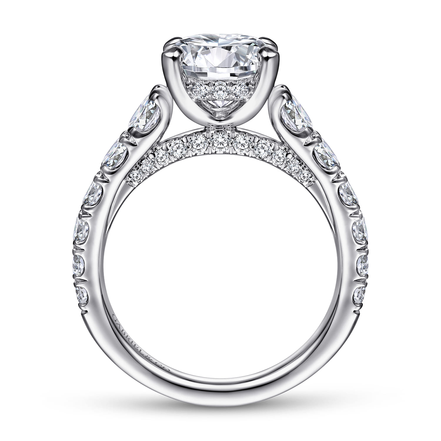 14K White Gold Diamond Engagement Ring - 1.55 ct - Shot 2