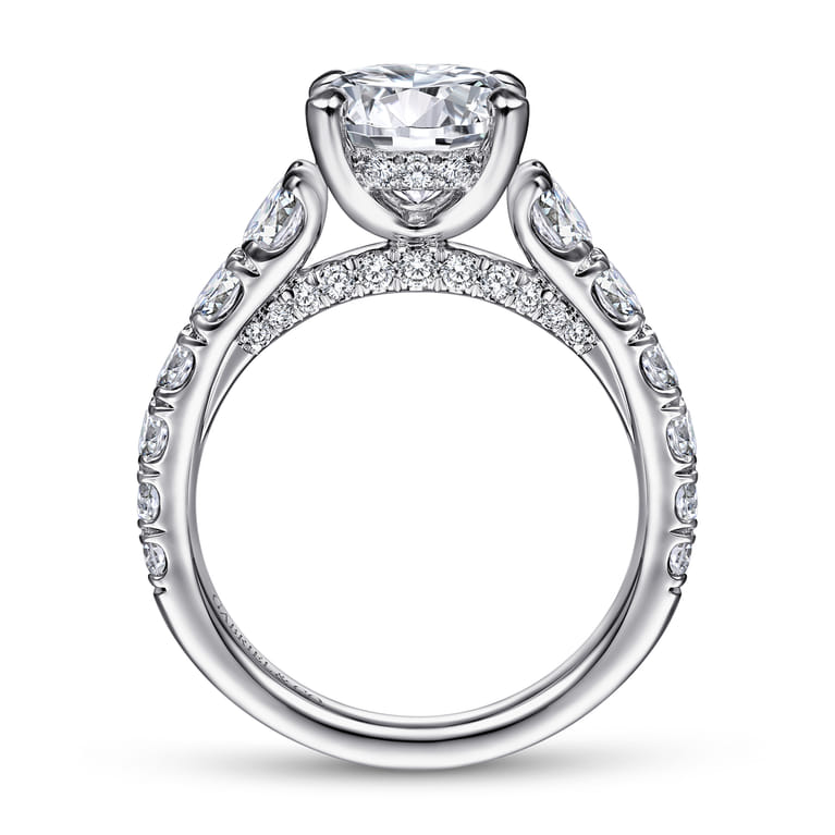 14K White Gold Diamond Engagement Ring - 1.55 ct - Shot 2