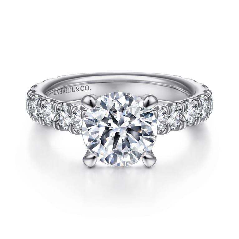 14K White Gold Diamond Engagement Ring - 1.51 ct - Shot 1