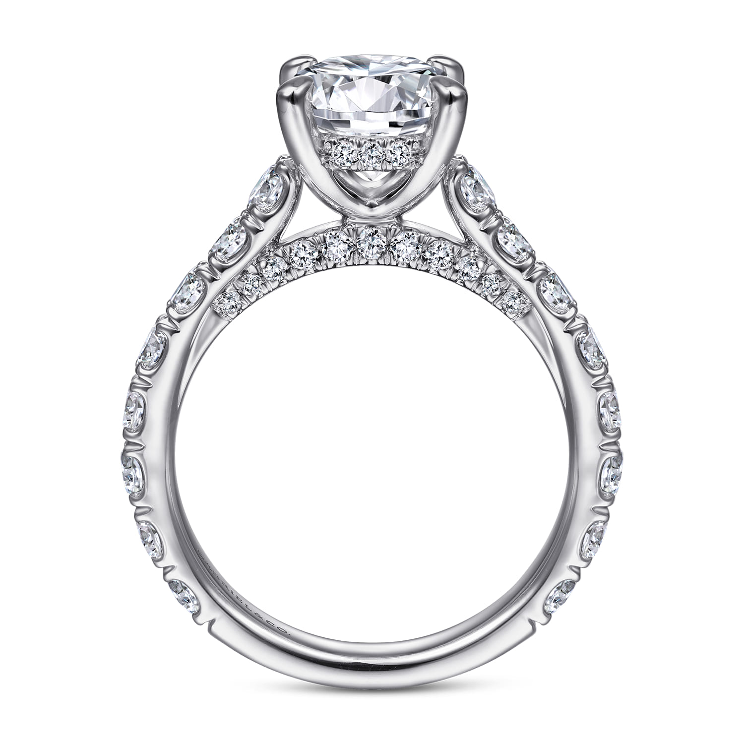 14K White Gold Diamond Engagement Ring - 1.51 ct - Shot 2
