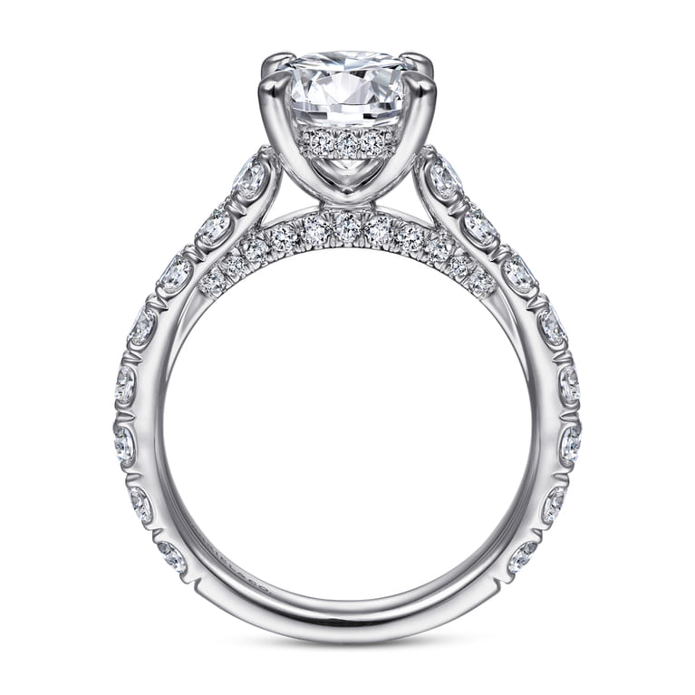 14K White Gold Diamond Engagement Ring - 1.51 ct - Shot 2