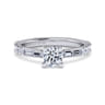 Luca - 14K White Gold Round Diamond Engagement Ring - 0.6 ct