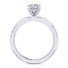 Luca - 14K White Gold Round Diamond Engagement Ring - 0.6 ct