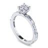 Luca - 14K White Gold Round Diamond Engagement Ring - 0.6 ct