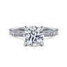 Luca - 14K White Gold Round Diamond Channel Set Engagement Ring - 0.63 ct