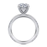 Luca - 14K White Gold Round Diamond Channel Set Engagement Ring - 0.63 ct