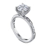 Luca - 14K White Gold Round Diamond Channel Set Engagement Ring - 0.63 ct