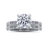 Luca - 14K White Gold Round Diamond Channel Set Engagement Ring - 0.63 ct