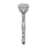 Luca - 14K White Gold Round Diamond Channel Set Engagement Ring - 0.63 ct