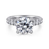 Sarita - 14K White Gold Round Diamond Engagement Ring - 1 ct