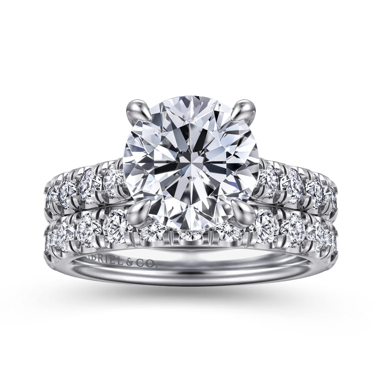 Sarita - 14K White Gold Round Diamond Engagement Ring - 1 ct - Shot 4
