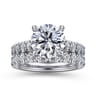 Sarita - 14K White Gold Round Diamond Engagement Ring - 1 ct