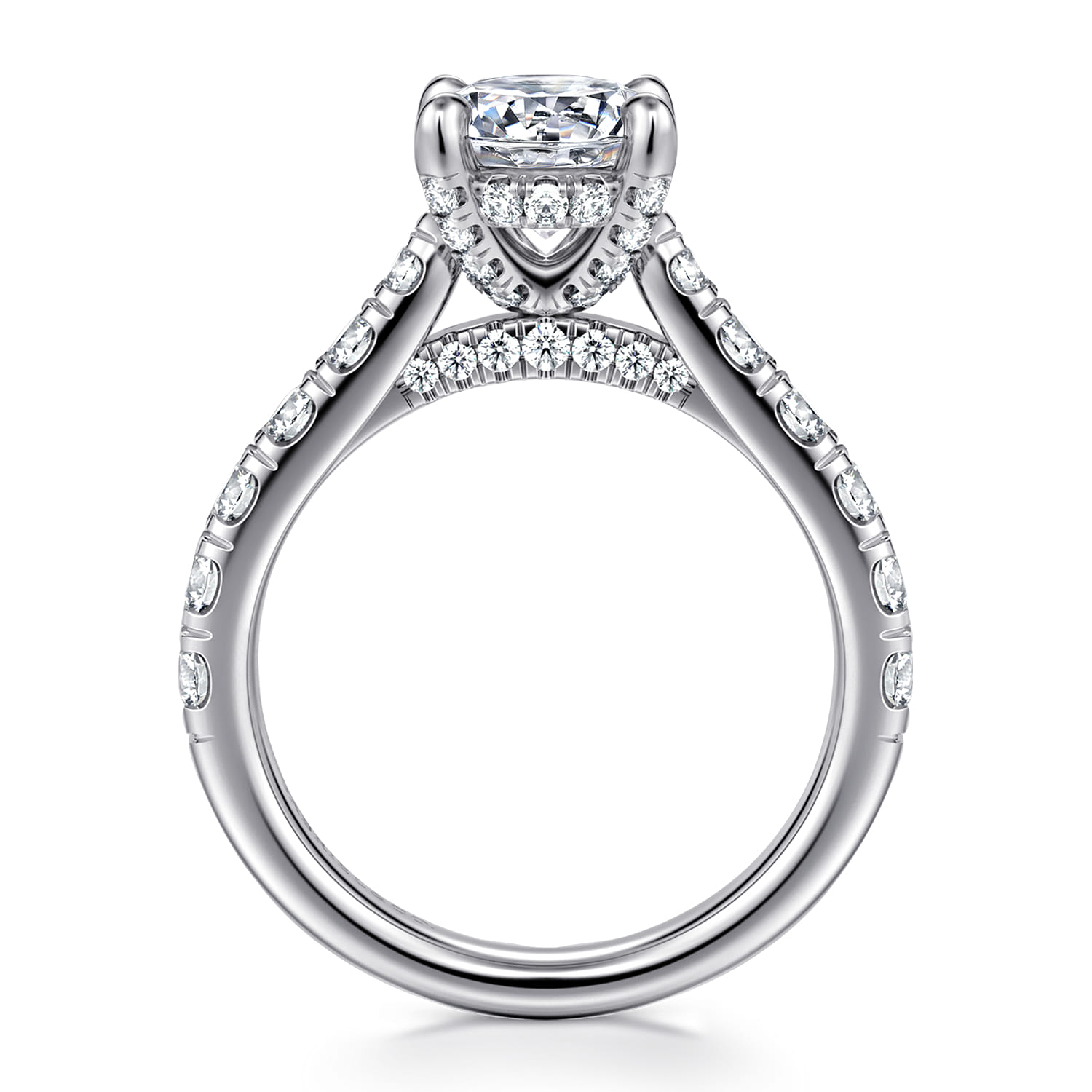 Sarita - 14K White Gold Round Diamond Engagement Ring - 0.95 ct - Shot 2