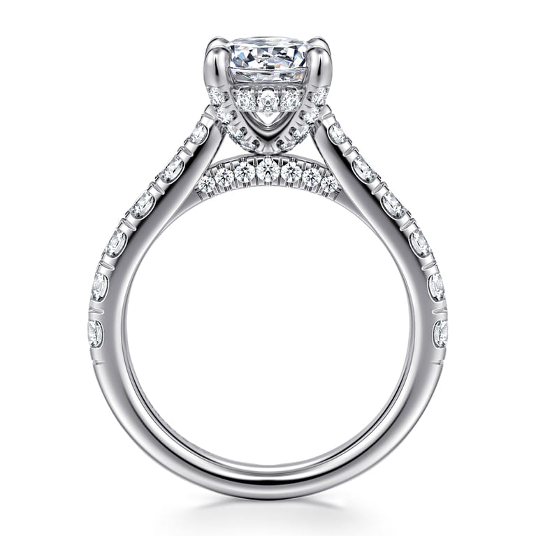 Sarita - 14K White Gold Round Diamond Engagement Ring - 0.95 ct - Shot 2
