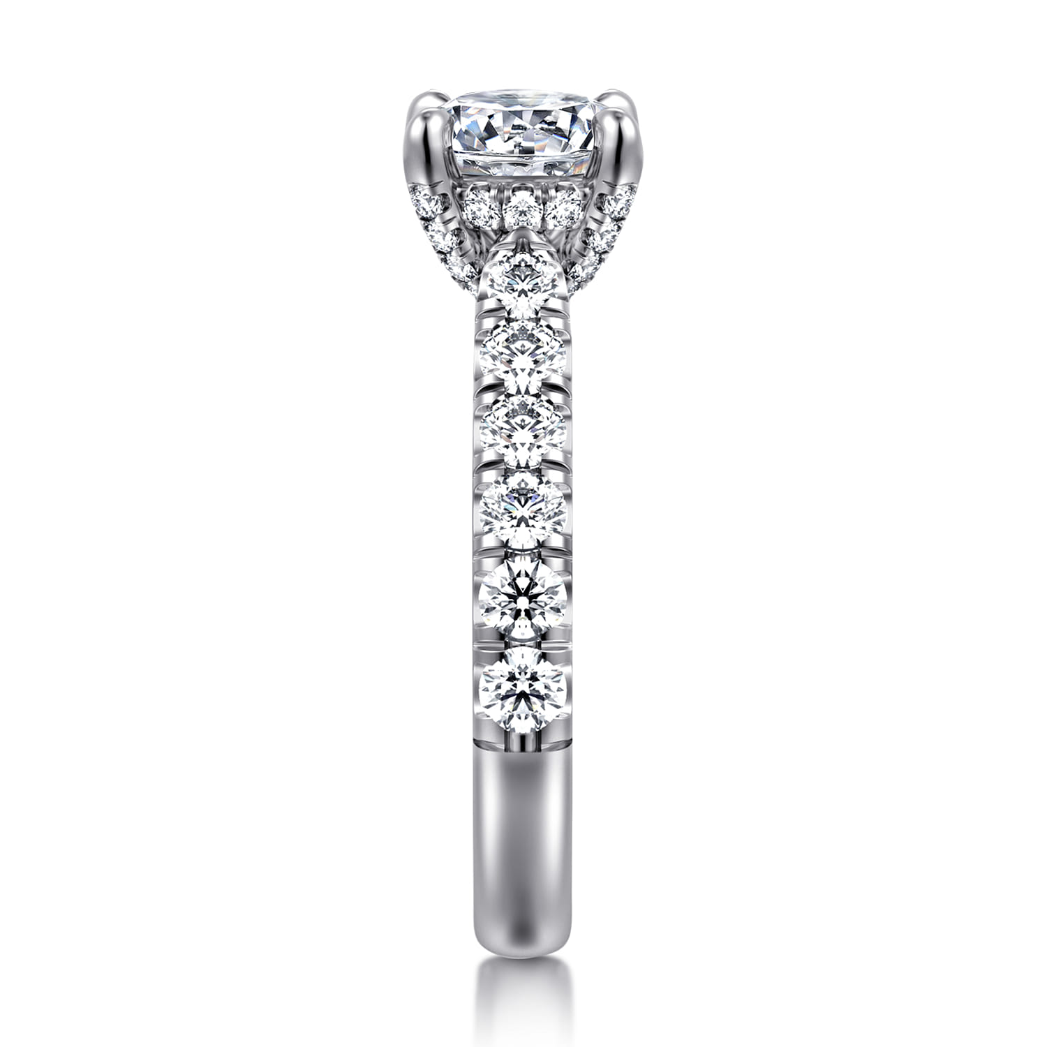 Sarita - 14K White Gold Round Diamond Engagement Ring - 0.95 ct - Shot 4