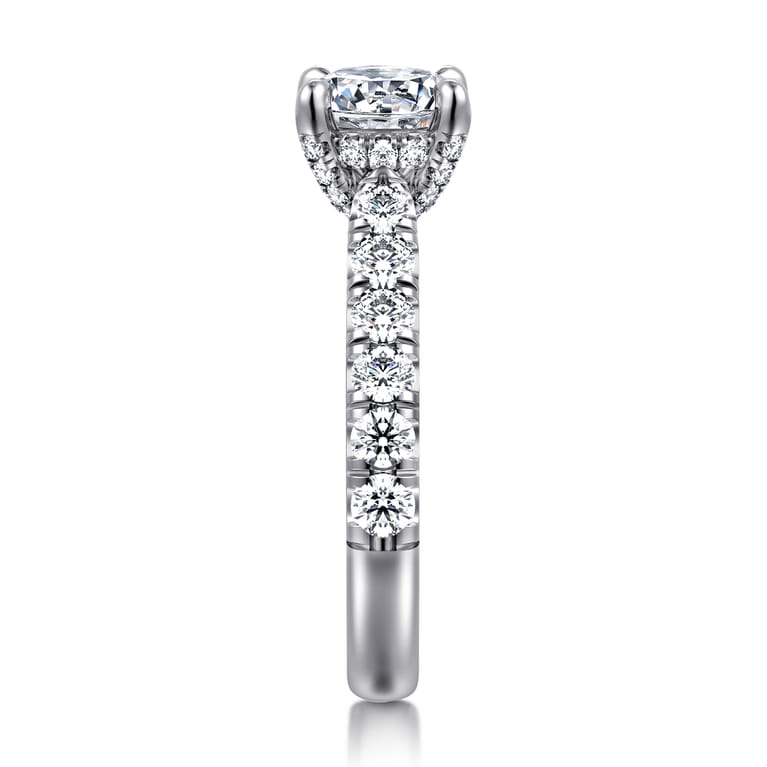 Sarita - 14K White Gold Round Diamond Engagement Ring - 0.95 ct - Shot 4