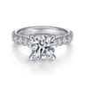 Sarita - 14K White Gold Round Diamond Engagement Ring - 0.95 ct