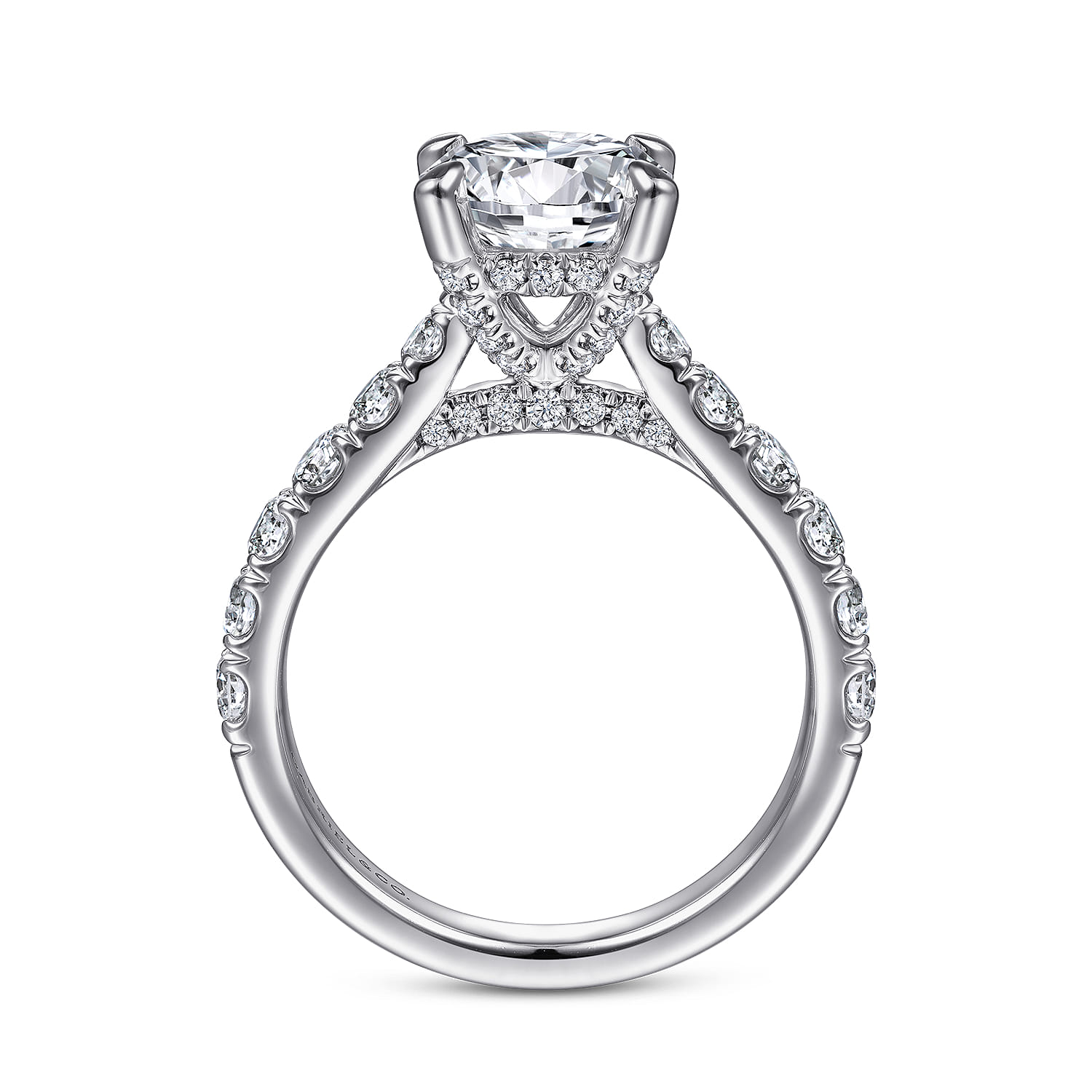 Sarita - 14K White Gold Round Diamond Engagement Ring - 0.95 ct - Shot 2