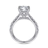Sarita - 14K White Gold Round Diamond Engagement Ring - 0.95 ct