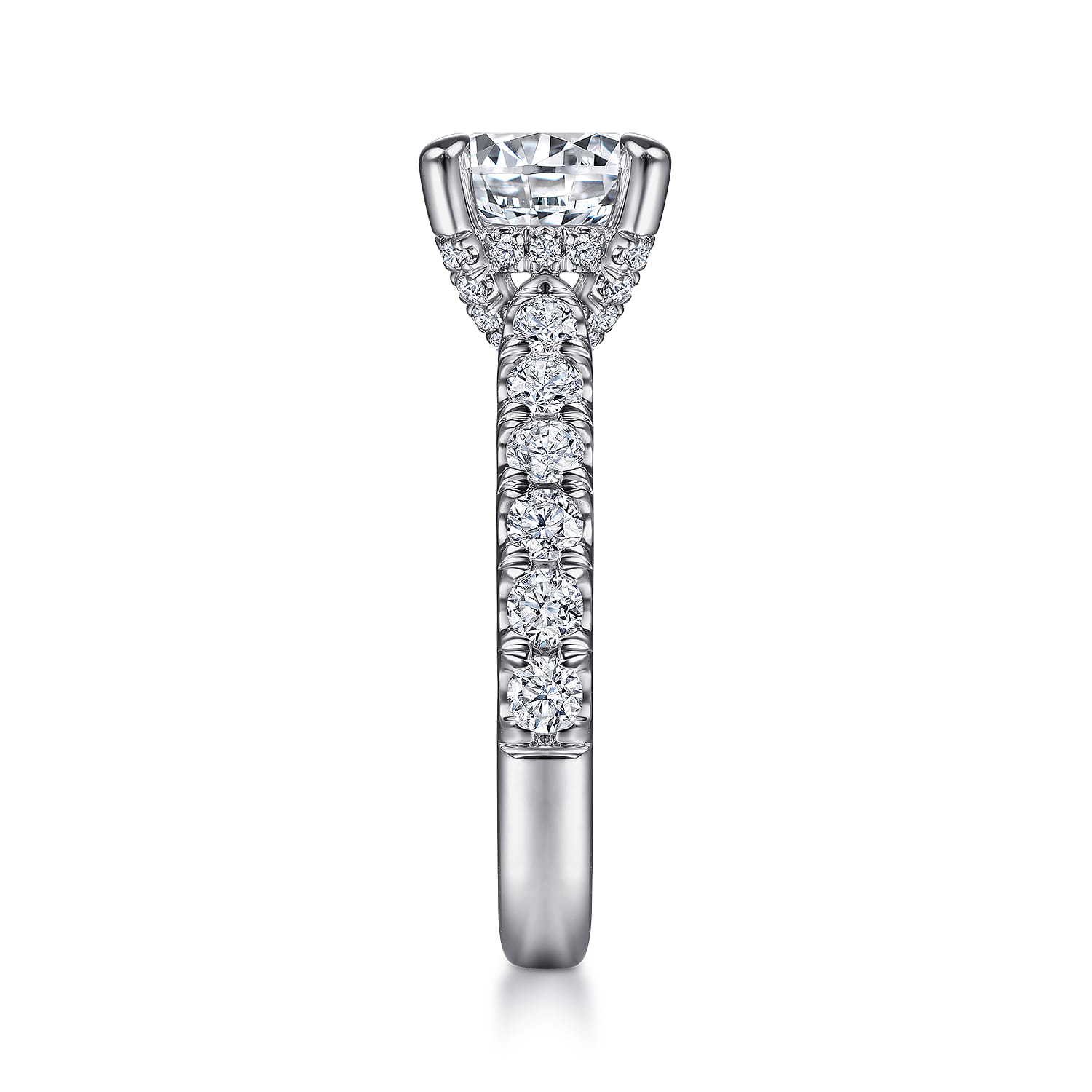 Sarita - 14K White Gold Round Diamond Engagement Ring - 0.95 ct - Shot 5