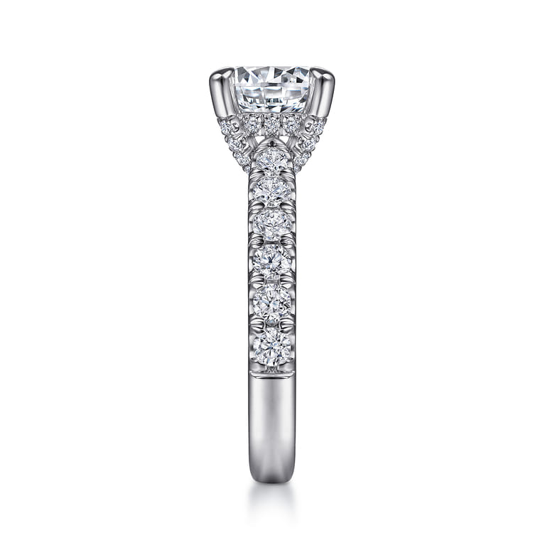 Sarita - 14K White Gold Round Diamond Engagement Ring - 0.95 ct - Shot 5