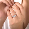 Sarita - 14K White Gold Round Diamond Engagement Ring - 0.95 ct