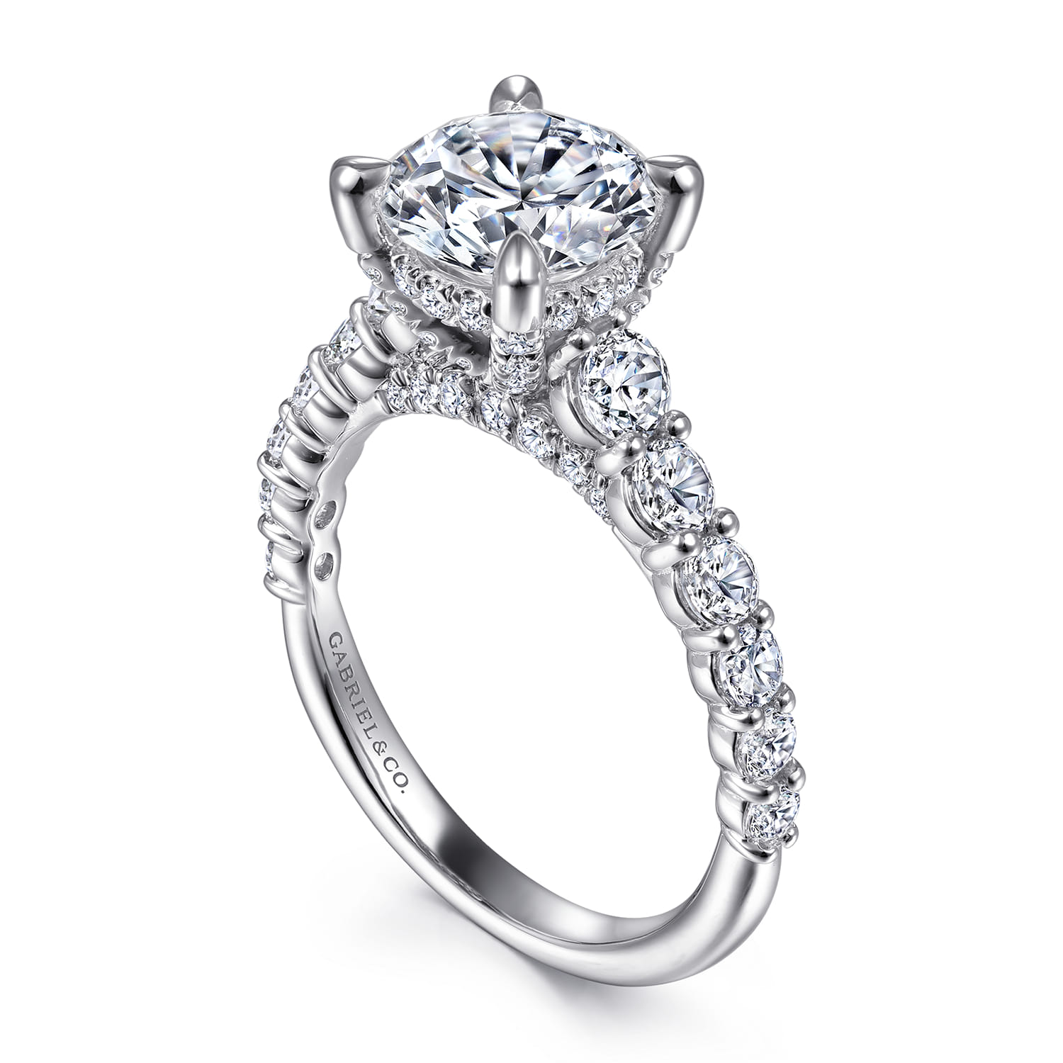 Winslet - 14K White Gold Diamond Engagement Ring - 1.19 ct - Shot 3