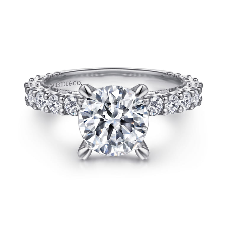 Yareli - 14K White Gold Diamond Engagement Ring - 1 ct - Shot 1