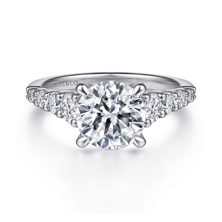 Rease - 14K White Gold Diamond Engagement Ring - 1.02 ct - Shot 1