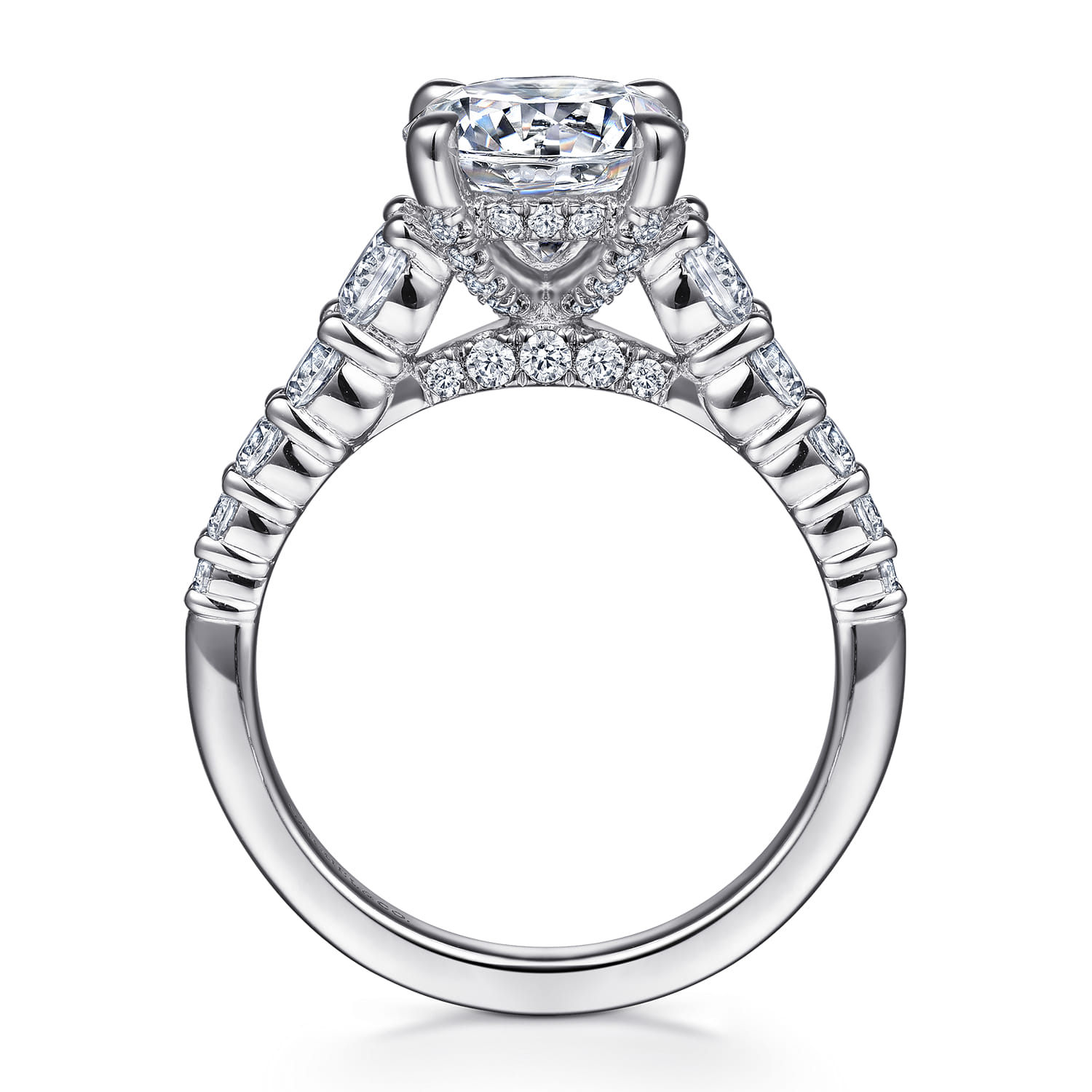 Rease - 14K White Gold Diamond Engagement Ring - 1.02 ct - Shot 2