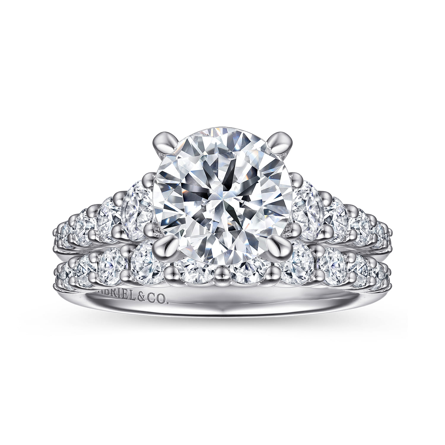 Rease - 14K White Gold Diamond Engagement Ring - 1.02 ct - Shot 4