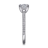 Evelyn - 14K White Gold Round Diamond Engagement Ring - 0.18 ct