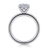 Evelyn - 14K White Gold Round Diamond Engagement Ring - 0.18 ct
