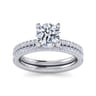 Evelyn - 14K White Gold Round Diamond Engagement Ring - 0.18 ct