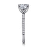 Evelyn - 14K White Gold Round Diamond Engagement Ring - 0.18 ct