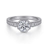 Heath - 14K White Gold Round Diamond Engagement Ring - 0.22 ct
