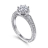 Heath - 14K White Gold Round Diamond Engagement Ring - 0.22 ct