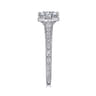 Heath - 14K White Gold Round Diamond Engagement Ring - 0.22 ct