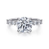 Juliet - 14K White Gold Round Diamond Engagement Ring - 0.5 ct