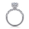 Juliet - 14K White Gold Round Diamond Engagement Ring - 0.5 ct