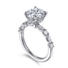 Juliet - 14K White Gold Round Diamond Engagement Ring - 0.5 ct