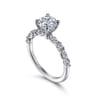 Juliet - 14K White Gold Round Diamond Engagement Ring - 0.46 ct