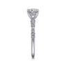 Juliet - 14K White Gold Round Diamond Engagement Ring - 0.46 ct