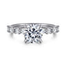 Juliet - 14K White Gold Round Diamond Engagement Ring - 0.47 ct