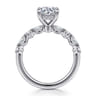 Juliet - 14K White Gold Round Diamond Engagement Ring - 0.47 ct