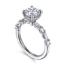 Juliet - 14K White Gold Round Diamond Engagement Ring - 0.47 ct