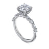 Juliet - 14K White Gold Round Diamond Engagement Ring - 0.48 ct