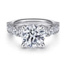 14K White Gold Diamond Engagement Ring - 1.54 ct